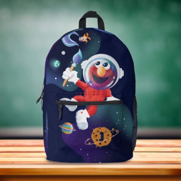 Sesame Street | Elmo In Outer Space Monogram Printed Backpack